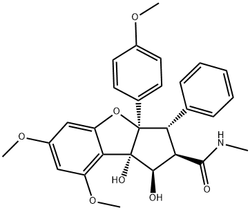 Desmethylrocaglamide Struktur