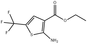 ethyl 2-amino-5-(trifluoromethyl)thiophene-3-carboxylate Struktur