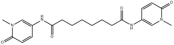 N,N'-bis(5-(1-methyl-2-pyridonyl))-1,6-hexamethylenedicarboxamide Struktur