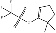 Methanesulfonic acid, 1,1,1-trifluoro-, 5,5-dimethyl-1-cyclopenten-1-yl ester Struktur