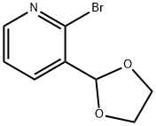 Pyridine, 2-bromo-3-(1,3-dioxolan-2-yl)- Struktur