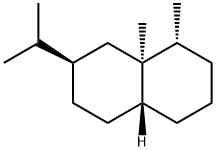 [1R,4aβ,(+)]-Decahydro-1α,8aα-dimethyl-7β-(1-methylethyl)naphthalene Struktur