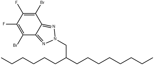 4,7-dibromo-5,6-difluoro-2-(2-hexyldecyl)-2H-benzo[d][1,2,3]triazole Struktur