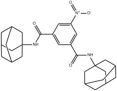 1-N,3-N-bis(1-adamantyl)-5-nitrobenzene-1,3-dicarboxamide Struktur