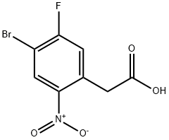 Benzeneacetic acid, 4-bromo-5-fluoro-2-nitro- Struktur