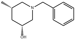 3-Piperidinol, 5-methyl-1-(phenylmethyl)-, (3R,5S)- Struktur