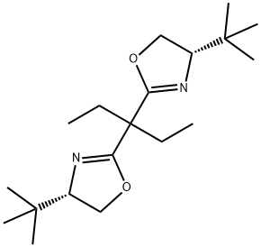 (4S,4'S)-2,2'-(1-ethylpropylidene)bis[4-(1,1-
dimethylethyl)-4,5-dihydro-Oxazole Struktur