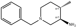 3-Piperidinamine, 4-methyl-1-(phenylmethyl)-, (3R,4S)-rel- Struktur