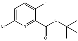 2-Pyridinecarboxylic acid, 6-chloro-3-fluoro-, 1,1-dimethylethyl ester Struktur