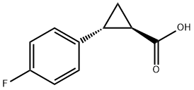 (1R,2R)-2-(4-Fluoro-phenyl)-cyclopropanecarboxylic acid, 161711-27-9, 結(jié)構(gòu)式