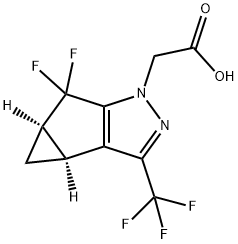 1H-Cyclopropa[3,4]cyclopenta[1,2-c]pyrazole-1-acetic acid, 5,5-difluoro-3b,4,4a,5-tetrahydro-3-(trifluoromethyl)-, (3bS,4aR)-