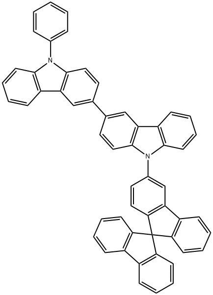 3,3'-Bi-9H-carbazole, 9-phenyl-9'-(9,9'-spirobi[9H-fluoren]-3-yl)- Struktur