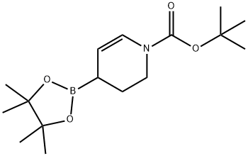 1(2H)-Pyridinecarboxylic acid, 3,4-dihydro-4-(4,4,5,5-tetramethyl-1,3,2-dioxaborolan-2-yl)-, 1,1-dimethylethyl ester Struktur