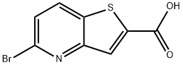 Thieno[3,2-b]pyridine-2-carboxylic acid, 5-bromo- Struktur