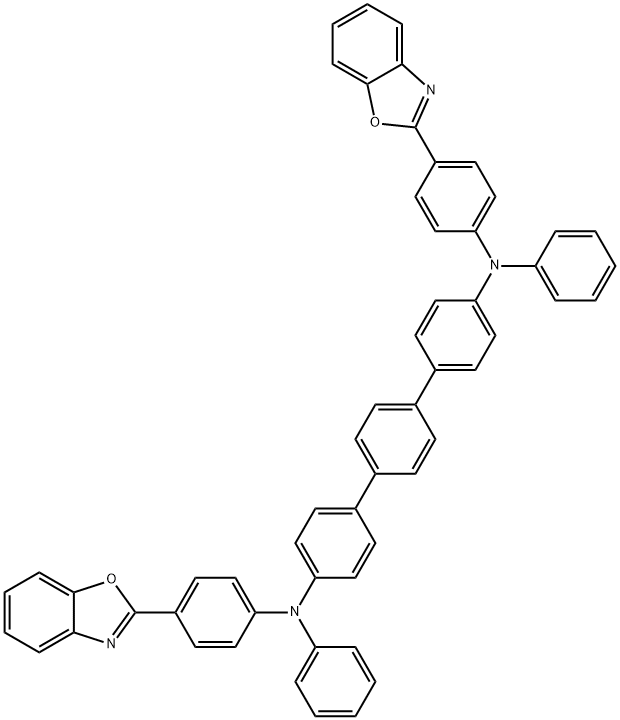 N4,N4 -雙(4-(苯并[D]惡唑-2-基)苯基)-N 4,N4-二苯基-[1,1:4,1 - 三聯(lián)苯] -4,4 -二胺, 1643848-14-9, 結(jié)構(gòu)式