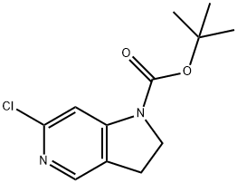 1H-Pyrrolo[3,2-c]pyridine-1-carboxylic acid, 6-chloro-2,3-dihydro-, 1,1-dimethylethyl ester Struktur