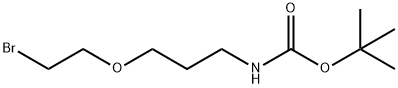 Carbamic acid, N-[3-(2-bromoethoxy)propyl]-, 1,1-dimethylethyl ester Struktur