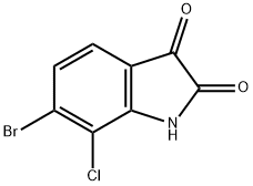 1H-Indole-2,3-dione, 6-bromo-7-chloro- Struktur