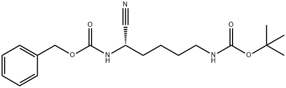 Carbamic acid, [(1S)-1-cyano-5-[[(1,1-dimethylethoxy)carbonyl]amino]pentyl]-, phenylmethyl ester (9CI)