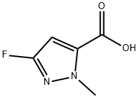 1H-Pyrazole-5-carboxylic acid, 3-fluoro-1-methyl- Struktur