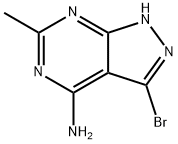 3-bromo-6-methyl-1H-pyrazolo[3,4-d]pyrimidin-4-amine Struktur