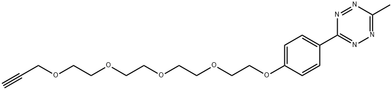 Methyltetrazine-PEG5-Alkyne Struktur