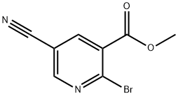 3-Pyridinecarboxylic acid, 2-bromo-5-cyano-, methyl ester Struktur