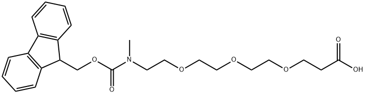 Fmoc-N-methyl-N-amido-PEG2-acid Struktur