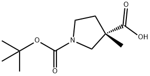 1,3-Pyrrolidinedicarboxylic acid, 3-methyl-, 1-(1,1-dimethylethyl) ester, (3S)- Struktur