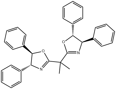 (4R,4′R,5R,5′R)-2,2′-(1-methylethylidene)bis[4,5-dihydro-4,5-diphenyl)oxazole Struktur