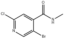 4-Pyridinecarboxamide, 5-bromo-2-chloro-N-methyl- Struktur