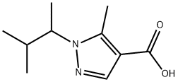 1H-Pyrazole-4-carboxylic acid, 1-(1,2-dimethylpropyl)-5-methyl- Struktur