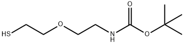 Carbamic acid, N-[2-(2-mercaptoethoxy)ethyl]-, 1,1-dimethylethyl ester Struktur