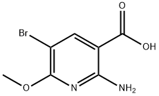 2-Amino-5-bromo-6-methoxynicotinic Acid Struktur