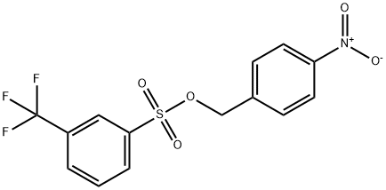 Benzenesulfonic acid, 3-(trifluoromethyl)-, (4-nitrophenyl)methyl ester Struktur