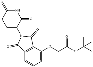 Acetic acid, 2-[[2-(2,6-dioxo-3-piperidinyl)-2,3-dihydro-1,3-dioxo-1H-isoindol-4-yl]oxy]-, 1,1-dimethylethyl ester Struktur