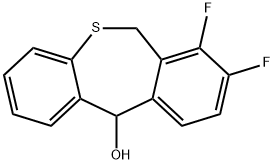 7,8 -二氟- 6,11 -二氫-二苯并[ B,E ]噻吩并- 11 -醇 結(jié)構(gòu)式