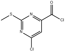 4-Pyrimidinecarbonyl chloride, 6-chloro-2-(methylthio)- Struktur