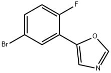 5-(5-Bromo-2-fluorophenyl)-1,3-oxazole Struktur