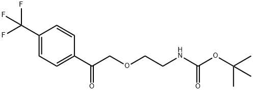 Carbamic acid, N-[2-[2-oxo-2-[4-(trifluoromethyl)phenyl]ethoxy]ethyl]-, 1,1-dimethylethyl ester Struktur