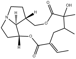 (1α,8β,12ξ,13ξ,15E)-1,2-Dihydro-12-hydroxysenecionan-11,16-dione Struktur