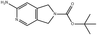 2H-Pyrrolo[3,4-c]pyridine-2-carboxylic acid, 6-amino-1,3-dihydro-, 1,1-dimethylethyl ester Struktur