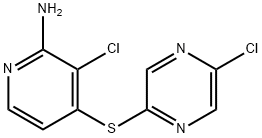 2-Pyridinamine, 3-chloro-4-[(5-chloro-2-pyrazinyl)thio]- Struktur