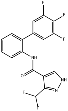 3-(Difluoromethyl)-N-(3'',4'',5''-trifluoro[1,1''-biphenyl]-2-yl)-1H-pyrazole-4-carboxamide Struktur