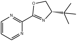 Pyrimidine, 2-[(4S)-4-(1,1-dimethylethyl)-4,5-dihydro-2-oxazolyl]- Struktur