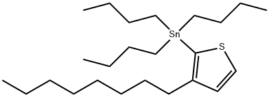 Stannane, tributyl(3-octyl-2-thienyl)- Struktur