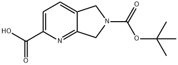 6-[(tert-butoxy)carbonyl]-5H,6H,7H-pyrrolo[3,4-b]p
yridine-2-carboxylic acid Struktur