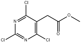 5-Pyrimidineacetic acid, 2,4,6-trichloro-, methyl ester Struktur