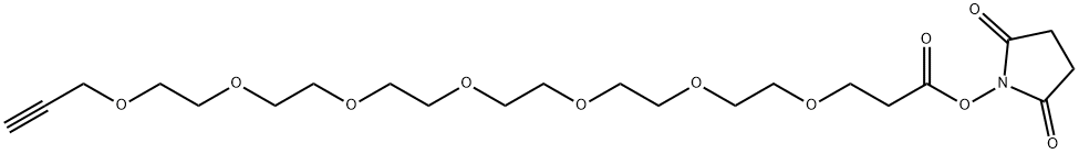 Propargyl-PEG7-NHS ester Struktur