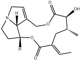 (15E)-12β-Hydroxy-18-norsenecionan-11,16-dione Struktur